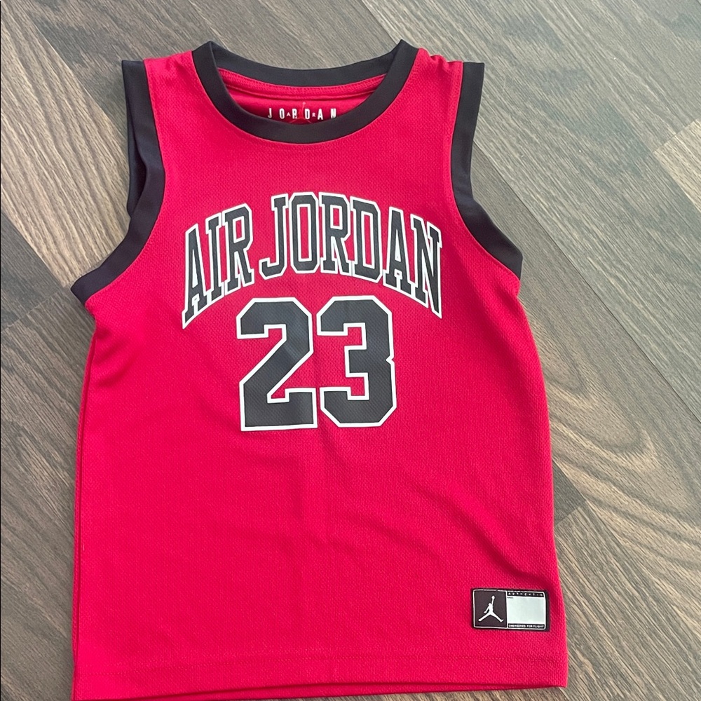 Jordan Kids Red and Black Air Jordan Jersey